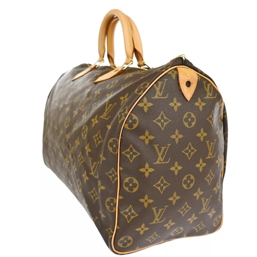 LOUIS VUITTON Speedy 40 Travel Hand Bag Monogram Leather Brown - Picture 2 of 16